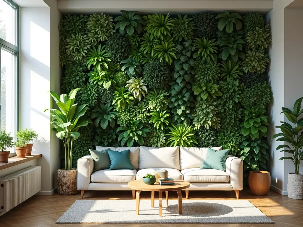 Làm đẹp không gian sống với tường cây xanh